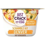 Just Crack an Egg Scramble Kit Applewood Ham, Cheddar Cheese, Potatoes Green Peppers Onions, for a Low Carb Lifestyle, 3 oz Cup