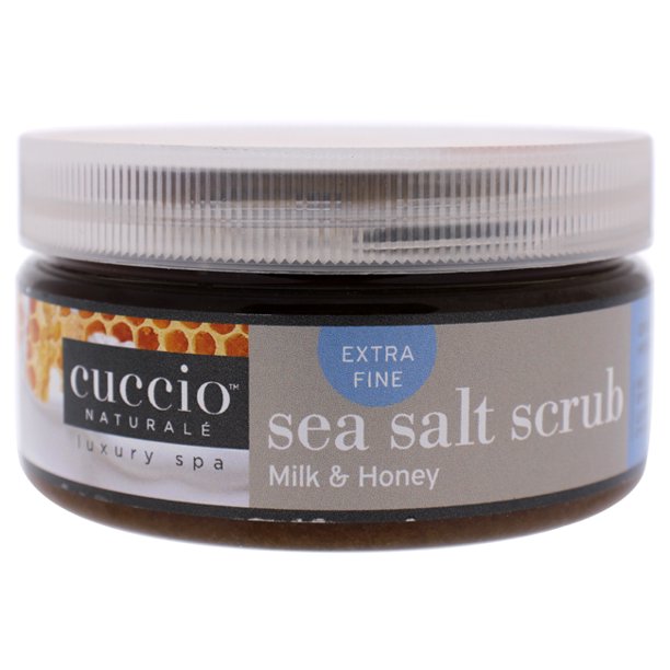 Sea Salt Scrub Milk and Honey by Cuccio for Women 8 oz Scrub