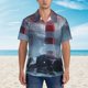 thumbnail image 2 of Fotbe Lighthouse in a Stormy Sea Camisa Hawaiana para Hombre Unisex – Camisa Casual de Verano con Botones de Manga Corta de Algodón y Lino,Medium, 2 of 7