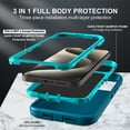 thumbnail image 3 of Heavy Duty 3-in-1 Rugged Full Cover Shockproof Case for Apple iPhone 16 Pro Max – Teal, 3 of 8