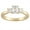 YELLOW, variant on 1 Carat T.W. Lab Grown Diamond Women 3 Stone Ring in 14KT Gold Plated Silver