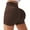 Brown, variant on Women's 1 Packs Workout Gym Shorts High Waisted Butt Lifting Scrunch Butt Seamless Booty Shorts Pink XS