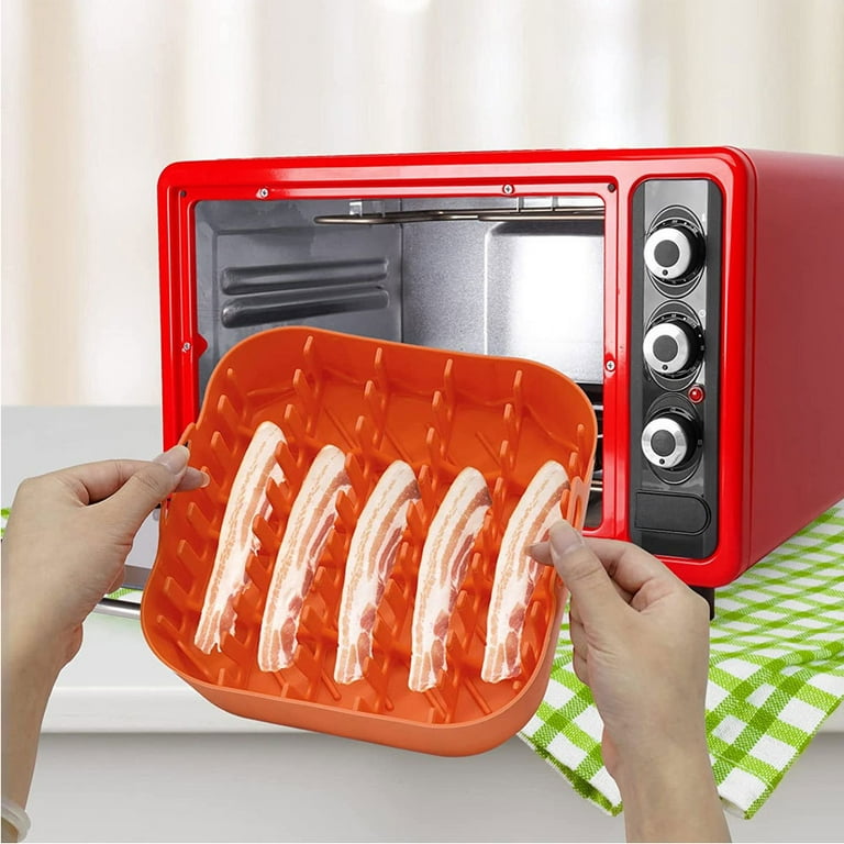 Microwave Bacon Cooker, Rotisserie Meat Plate Rack Barbecue Rack Meat Plate  Rack Rotisserie Microwave Rotisserie Bacon Grill Rack Kitchen Accessories  Camping Bbq Accessories Beech Vacation Essential - Temu