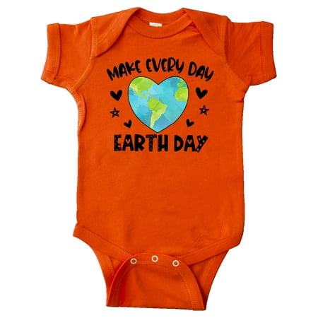 

Inktastic Make Every Day Earth Day with Hearts and Stars Gift Baby Boy or Baby Girl Bodysuit