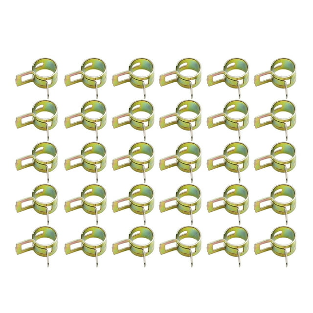 Unique Bargains 30pcs 9mm Car Fuel Line Spring Clips Water Pipe Air Tube Clamps Hose Fastener