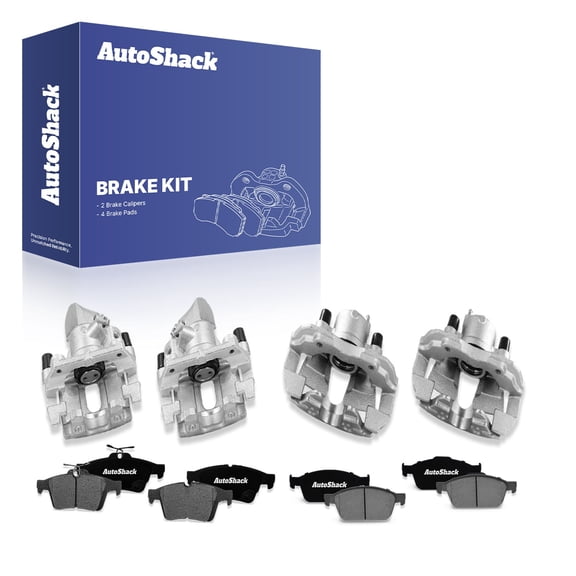 AutoShack Front & Rear Brake Calipers   Ceramic Brake Pads Replacement for 2013 Ford Escape 12-PC Kit