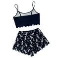 thumbnail image 5 of CONFREE Halloween Women Pajamas Sets Sleeveless Skeleton Sleepwear Tops Shorts Hallowmas Pjs for Women Cozy Nightwear, 5 of 5