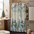thumbnail image 3 of Snowman Christmas Bathroom Shower Curtain Winter Berries Xmas Tree Squirrels Rustic Waterproof Washable Shower Curtains for Bathtub Bath Decor with Grommets and Hook 36 X 72 Inch, 3 of 8