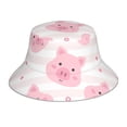 thumbnail image 3 of Daiia Cartoon Pig Pattern Bucket Hat - Trendy Cotton Sun Hat for Beach, Golf, Fishing - Fun Outdoor Vacation Boonie for Men and Women, 3 of 9