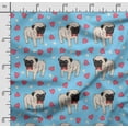thumbnail image 2 of Soimoi Dog Print,Cotton Poplin, Sewing Fabric Sold by The Yard 42 Inch Wide,Sewing Craft Quilting/Quilt Making Fabric, Blue, 2 of 5