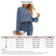 thumbnail image 4 of Blusa de Mujer Doble Capa Cuello Redondo Manga Larga Fibra de Poliéster Suave Cómodo Transpirable Tops de Mujer para el Trabajo Diario Azul Oscuro XXL, 4 of 4