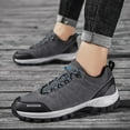 thumbnail image 2 of HOBIBEAR Mens Sneakers Leather Running Shoes Trainers Sneaker Casual Hiking Shoes, 2 of 6