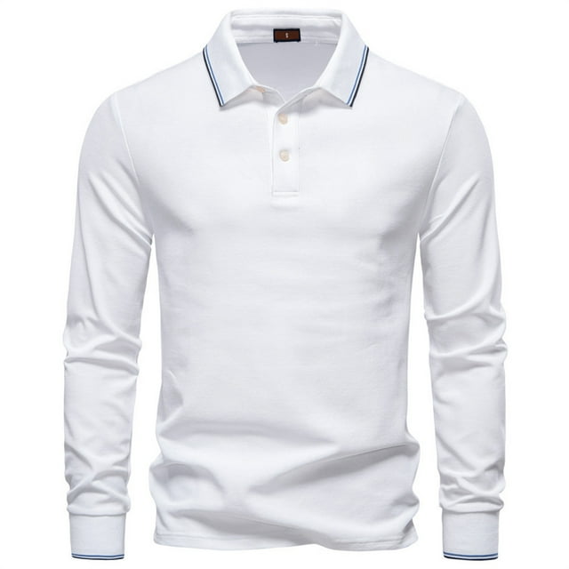 pstuiky Camisas de invierno de manga larga para hombre, Blusa/camisa de manga larga con cuello vuelto y botones ajustados para hombre tops de invierno para hombre xxl