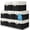 Black White, variant on 8 Pack Collapsible Storage Bins Fabric Storage Bins Polyester Fabric Baskets with Handles Linen Closet Organizer for Shelf Home Closet Towels Toys(12 x 12 x 12 in,Beige)