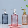 thumbnail image 3 of Inicio/Hotel/Botella de loción de vidrio for baño, 500 ml, soporte for jabón, transparente, cilíndrico, azul, transparente, gris, naranja y rosa, 3 of 4