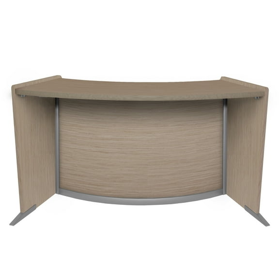 Regency Seating B3177056 Marque Curved ADA Compliant Reception Station - 62.5 x 25 x 33 in. - Noble Oak