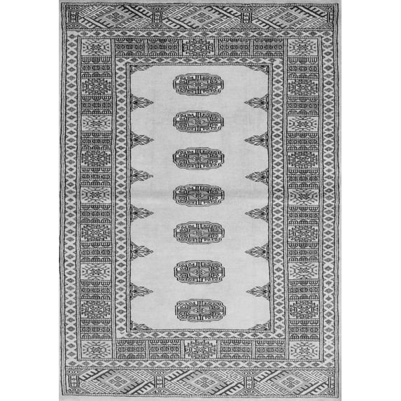 Ahgly Company Indoor Rectangle Southwestern Gray Country Area Rugs, 2' x 3'