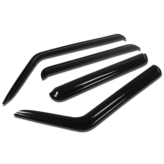 DNA Motoring For 06-10 Jeep Commander XK Smoked Tint Side Window Visor Rain Wind Deflector