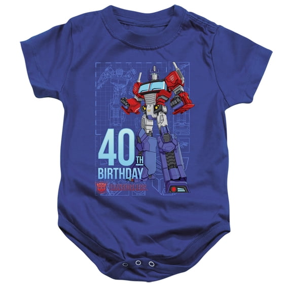 Transformers 40th Birthday Unisex Infant Snap Suit for Baby, Transformers 40th Birthday, 6 Months