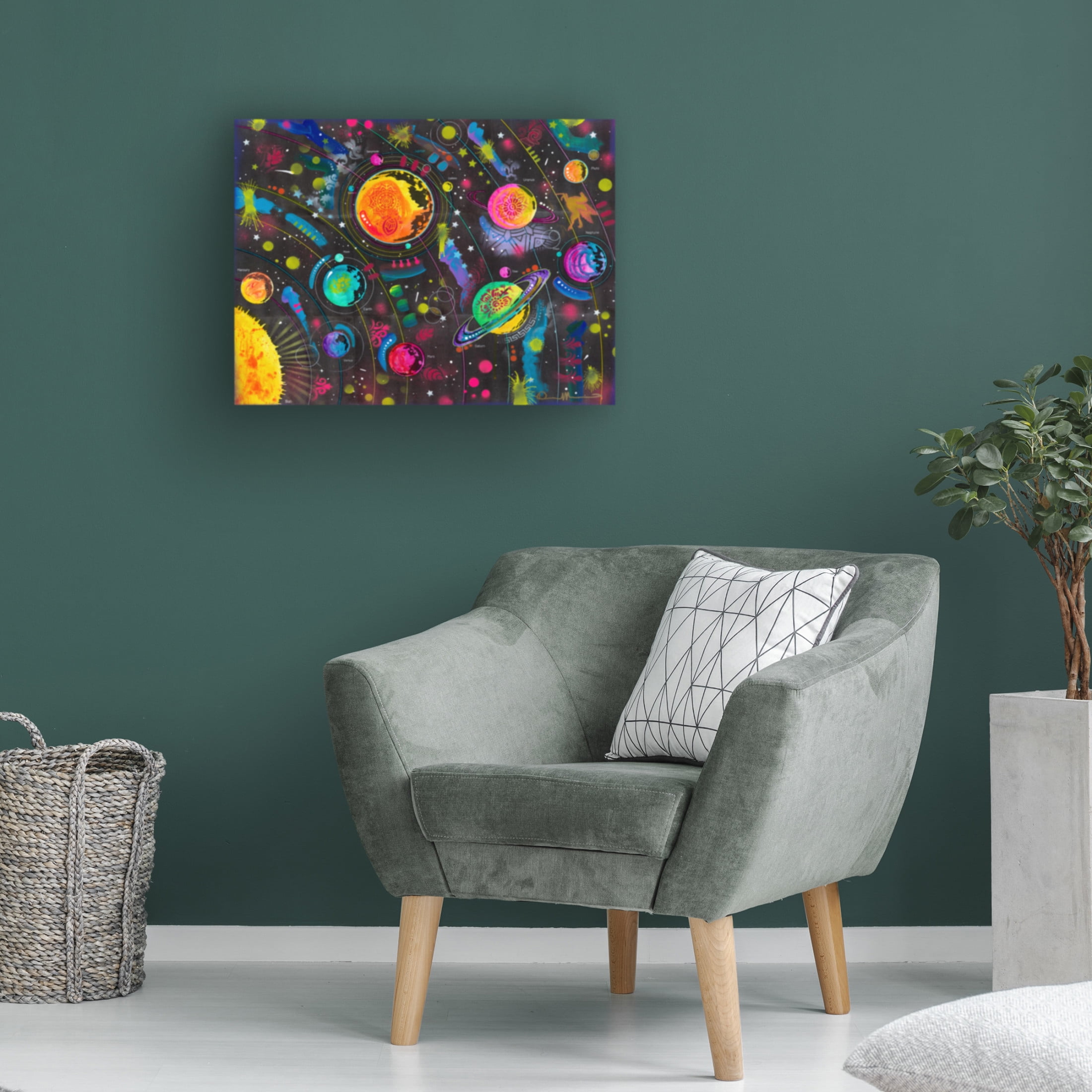 Canvas Wall Art - Dean Russo 'Solar System' Wall Art for Living Room, Bedroom, or Office Décor by Trademark Fine Art - 47 x 35 Inches
