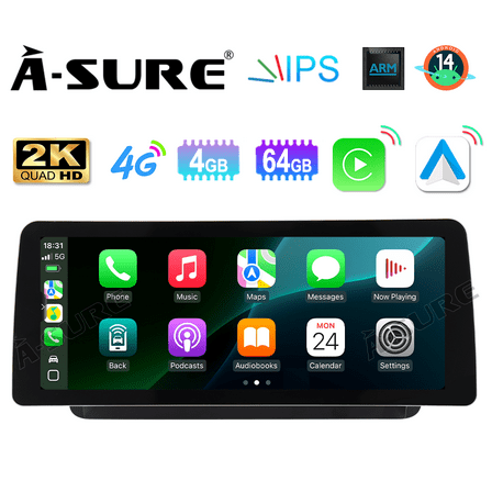 Asure 12.3" 4 64G Car Stereo For Nissan Altima VI L34（2018-2021）with Android 14 and CarPlay/BT 5.0