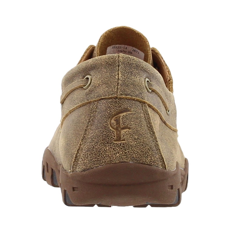 Ferrini Mens Smoky Lace Up Leather Loafers Casual Boat Shoes Size 8.5 FERRINI Loafer Moccasins main image 3