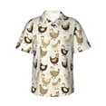 thumbnail image 1 of Balery Chicken Cartoon Camisas hawaianas de manga corta para hombre, camisas playeras de corte holgado, camisas de vacaciones con botones,Medium, 1 of 7