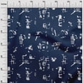 thumbnail image 3 of oneOone Tissu en Coton Flex Bleu Abstrait pour Robe Tissu Imprimé au Mètre 40 Pouces de Large, 3 of 5