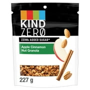 KIND ZERO Added Sugar Nut Granola, Apple Cinnamon, Gluten Free, 8oz Pouch, 1 Count