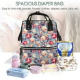 thumbnail image 5 of Pofeuu music Skull record Retro Print Diaper Bag Backpack, Multifunction Travel Pack Maternity Baby Changing Bags, Large Capacity, Waterproof, 5 of 6
