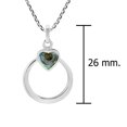 thumbnail image 3 of Endless Halo Heart Abalone Shell Inlay Sterling Silver Pendant Necklace, 3 of 6