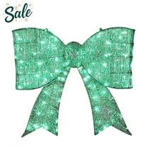 Tcbosik 28.3" Pre-Lit Large Christmas Bow, LED Lighted Versatile Holiday Display Decor for Indoor & Outdoor Use