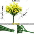 thumbnail image 2 of Sinhoon 20 Bundles Artificial Flowers for Outdoor Decoration, UV Resistant Faux Outdoor Plastic Greenery Shrubs Plants Fake Flowers Hanging Planter Home Garden Decor (Yellow), 2 of 11