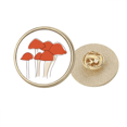 thumbnail image 1 of Broche Ronde en Métal avec Motif de Champignon Dessin Animé, 1 of 3