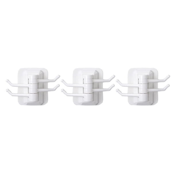 Gancho giratorio creativo de cuatro eslabones, toallero de viscosa fuerte, estante de pared para baño, perforación libre y gancho adhesivo sin rastro Wmkox8yii HFSH2020