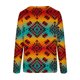 thumbnail image 5 of ICHUANYI Liquidación Moda Mujer Cuello Redondo Manga Estampado Casual Camiseta Blusa ICHUANYI WER202308231317, 5 of 5