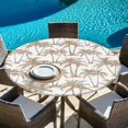 thumbnail image 6 of Light Brown Palm Tree Round Tablecloth 45-54 Inch Round Fitted Table Cloth with Elastic Edge, Summer Tropical Tree Coastal Beach Waterproof Table Cover Protector for Outdoor Picnic Party Dining, 6 of 9