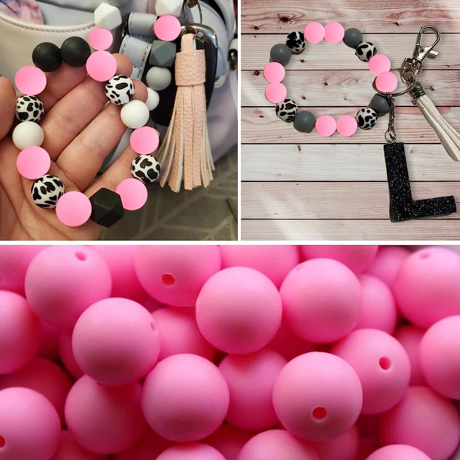 20-teiliges Set Silikon Fokalperlen – Süße DIY Perlen Für Schlüsselanhänger & Schmuck