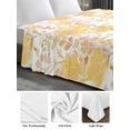 thumbnail image 6 of Yellow Flowers Twim Size Flat Sheet, Wrinkleproof & Fadeproof Cooling Flat Bed Sheet Only, Watercolor Summer Botanical Floral Breathable Soft Bedding Top Sheets 66 x 96 Inches, 6 of 8