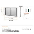 thumbnail image 2 of KFFKFF Barbecue Access Door, 34W x 19H Inch Dual Exterior Kitchen Entry, Stainless Steel Inset Door, Wall-Mounted Vertical Door with Grips, for Barbecue Island, Grill Station, Outdoor Cupboard, 2 of 9