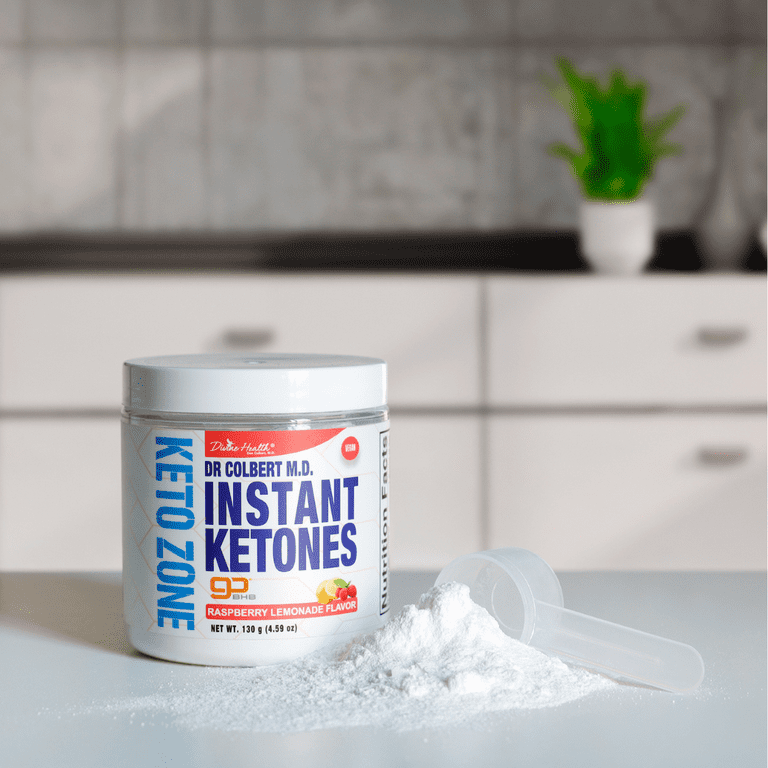 Dr. Colbert, MD Instant Ketones Powder | Raspberry Lemonade | Keto