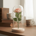 thumbnail image 2 of FTCBJJA Eternal Yellow Rose in Glass Dome with LED Lights, Light Up Artificial Rose Decor, Romantic Gift for Women with Gift Box for Anniversary, Birthday, Valentines Day, Mothers Day, 2 of 6