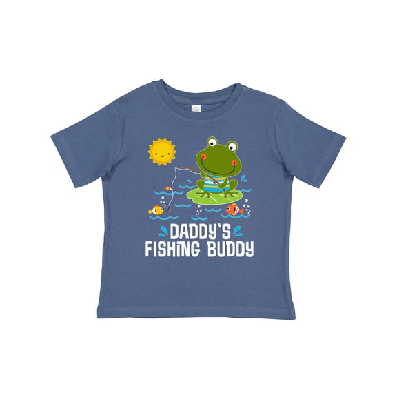 Inktastic Daddys Fishing Buddy Cute Frog Boys or Girls Toddler T-Shirt