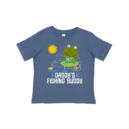 

Inktastic Daddys Fishing Buddy Cute Frog Gift Toddler Boy or Toddler Girl T-Shirt