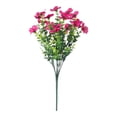 thumbnail image 1 of Ramo de flores violetas artificiales, planta falsa para jardín de casa con tallos verdes Rosa rojo, 1 of 9