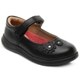 thumbnail image 4 of Zapato Escolar Para Niña De Piel Florecita Soporte Arco negro 15, 4 of 6