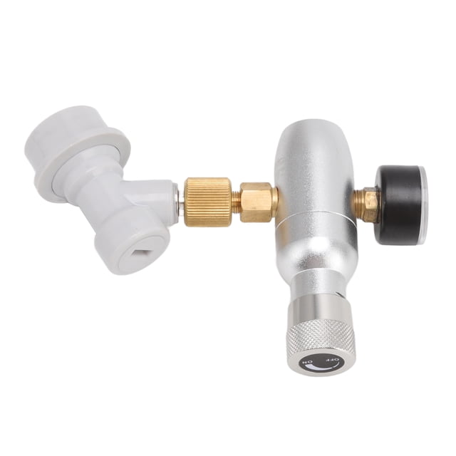 Gas Ball Lock CO2 Regulator, Aluminum Copper Plastic Brass Easy To Adjust Beer Keg Charger CO2 Dispenser Accurate Rugged for Party