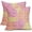 Pink Orange Yellow Dots, variant on Polka Dot Pillow Covers 18x18 Set of 2 Black Cream Throw Pillows Boho Design Brush Strokes Decorative Outdoor Square Cushion Cover Linen Pillow Case for Home Sofa Couch Bed