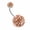 Rose Gold, variant on Multi-colored Shambhala full-diamond belly button ring, stainless steel belly button buckle, belly button stud