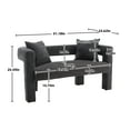 thumbnail image 5 of MAYEERTY Modern Chenille Loveseat Sofa , Comfy Upholstered 2-Seater Sofa, Small Loveseat Accent Couch for Living Bedroom Leisure Areas (Gray), 5 of 21